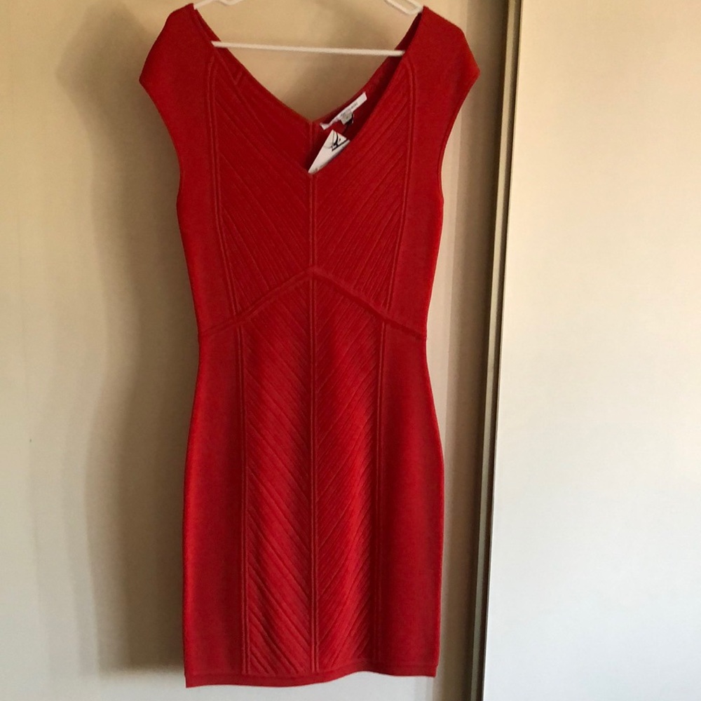 Never worn tomato red bandage dress